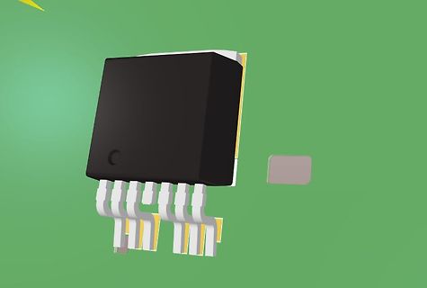 3D-Modell eines integrierten Schaltkreises