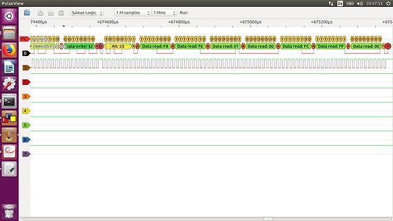 Logikanalysator Screenshot von PulseView
