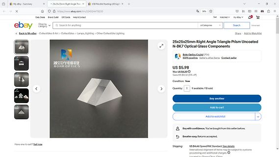 eBay-Angebot für Glasprisma