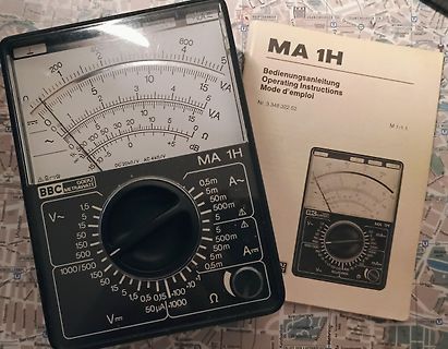 Analogmultimeter MA 1H mit Bedienungsanleitung