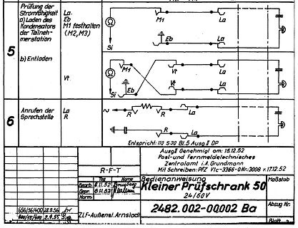 Bedienungsanleitung Schaltplan Kleiner Prüfschrank 50