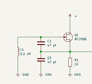 Schaltplan mit Transistor und LC-Schwingkreis