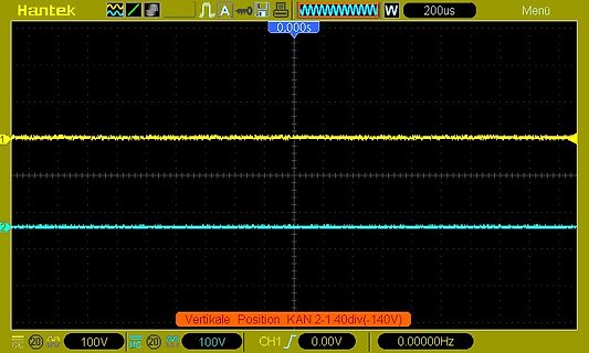 Oszilloskop-Display mit zwei Signalspuren