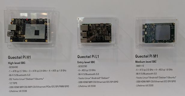 Drei Quectel Pi Single Board Computer Modelle