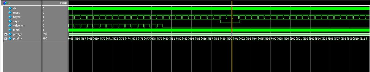Screenshot eines Logikanalysators mit digitalen Signalen