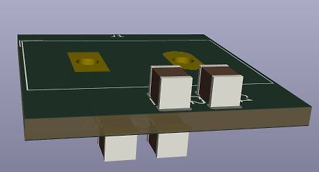 3D-CAD-Ansicht eines PCB-Layouts