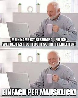 Meme mit älterem Mann