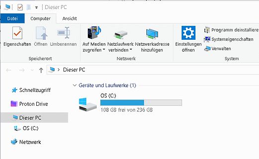 Windows Explorer Dieser PC Ansicht