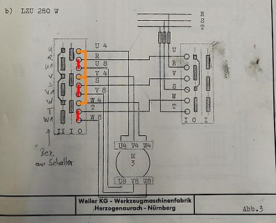 Schaltplan einer Maschine von Weiler KG