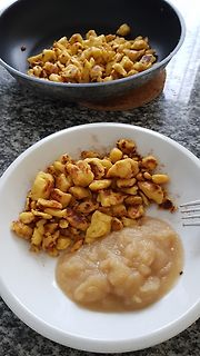 Essen auf Tellern