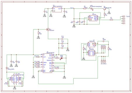 Schaltplan einer Ladeelektronik mit Li-Ion-Laderegler