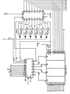 Schaltplan mit EPROM und Logikgattern