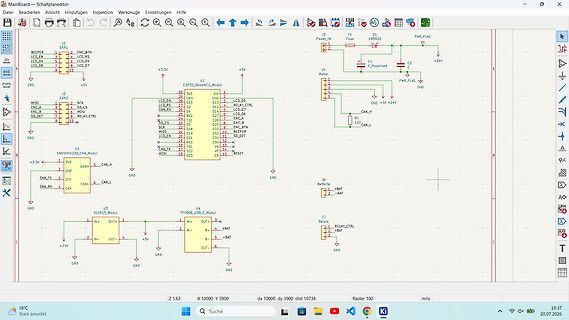 Schaltplan eines ESP32-basierten Mikrocontroller-Moduls