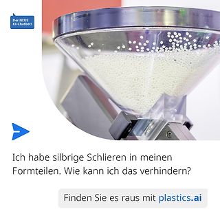 Werbeanzeige für KI-Chatbot plastics.ai