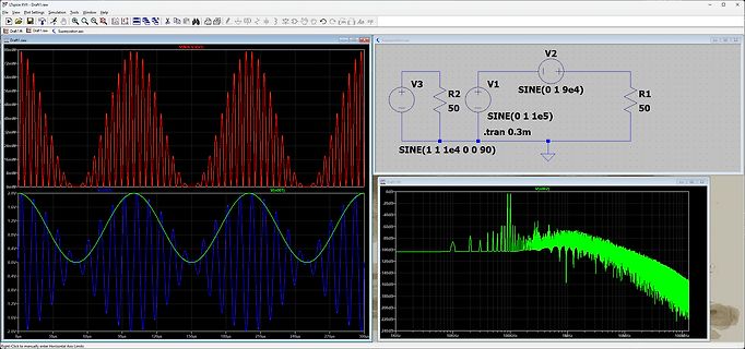 LTspice Simulation Schaltplan und Wellenformen