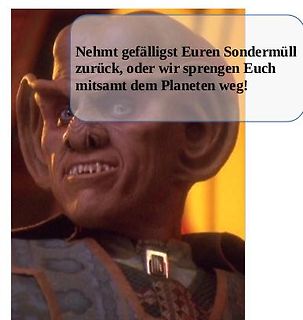 Meme mit Alien-Charakter und deutschem Text