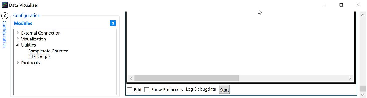 Screenshot einer Software namens Data Visualizer