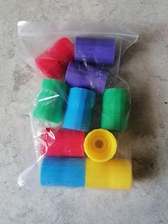 Bunte Silikon-Schrumpfschläuche in einer Plastiktüte