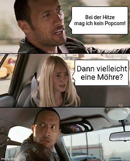 Meme mit Dwayne Johnson und einer Frau