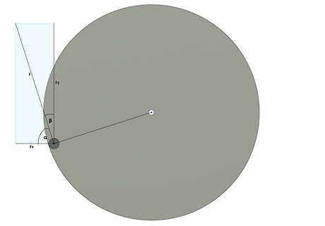 Geometrische Zeichnung mit Kräften und Winkeln