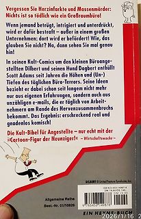 Rückseite eines Dilbert-Buchs