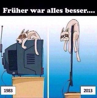 Meme über die Entwicklung von Fernsehern