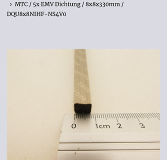 Dichtung mit Lineal