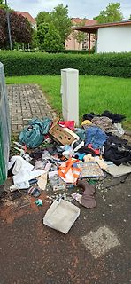 Müllhaufen im Freien