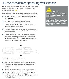 Anleitung zum spannungsfreien Schalten eines Wechselrichters