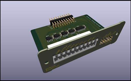 3D-CAD-Ansicht eines RS485/RS422 Konverters
