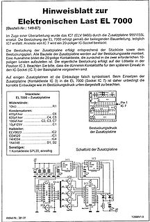Hinweisblatt zur Bestückung der Zusatzplatine EL 7000