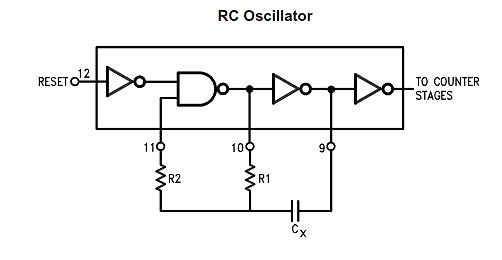 Schaltplan eines RC-Oszillators