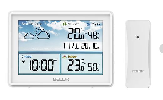 Digitaler Wetterstation mit Display und Sensor