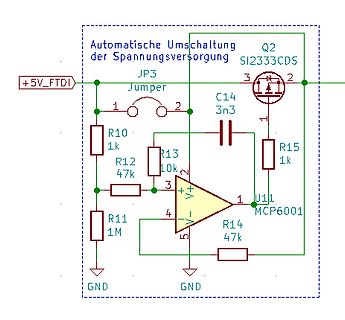 Schaltplan automatische Umschaltung der Spannungsversorgung