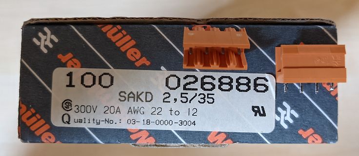 Verpackung und Klemmen von SAKD 2,5/35