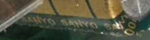 Detailaufnahme einer Leiterplatte mit Sanyo-Beschriftung