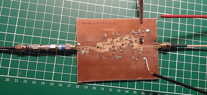 Testaufbau für HP461 mit 3 Stufen