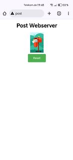Screenshot einer Webseite mit Fehlermeldung