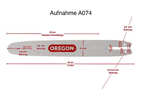 Technische Zeichnung einer Oregon Sägekette
