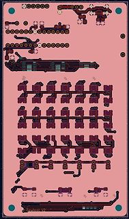 CAD-Ansicht eines Leiterplatten-Layouts