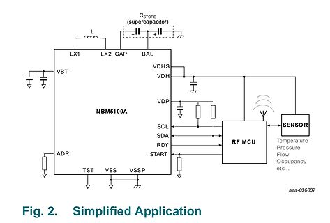 Vereinfachter Anwendungs-Schaltplan des NBM5100A