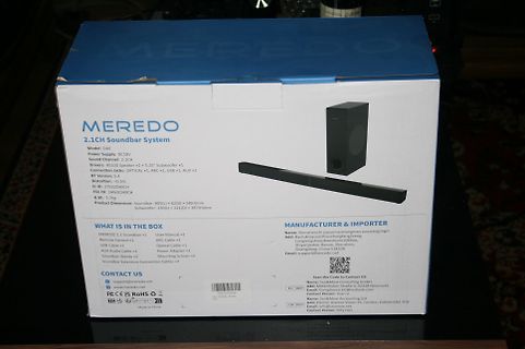 Verpackung eines MEREDO Soundbar Systems
