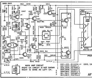 Schaltplan eines Hauptverstärkers (Main Amp Circuit)