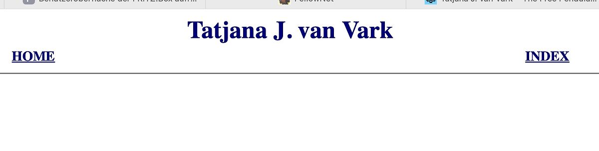 Website-Header von Tatjana J. van Vark