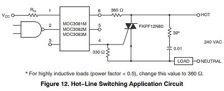 Schaltplan einer Hot-Line-Switching-Anwendung