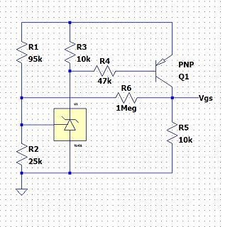 Schaltplan mit PNP-Transistor und TL431