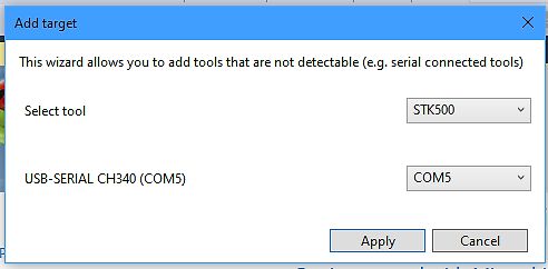 Dialogfenster zum Hinzufügen eines Tools