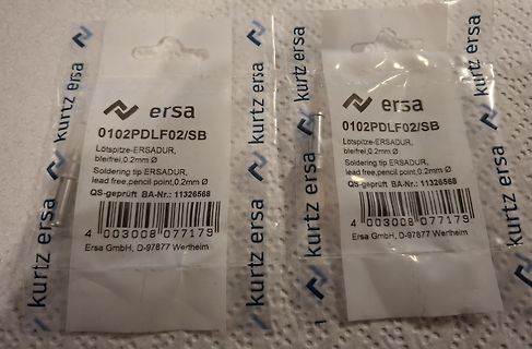 Verpackung von Ersa Lötspitzen