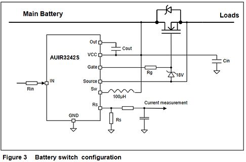 Schaltplan einer Batterie-Schalterschaltung