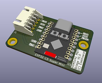 3D-CAD-Modell eines ESP32-C3 Super Mini Moduls